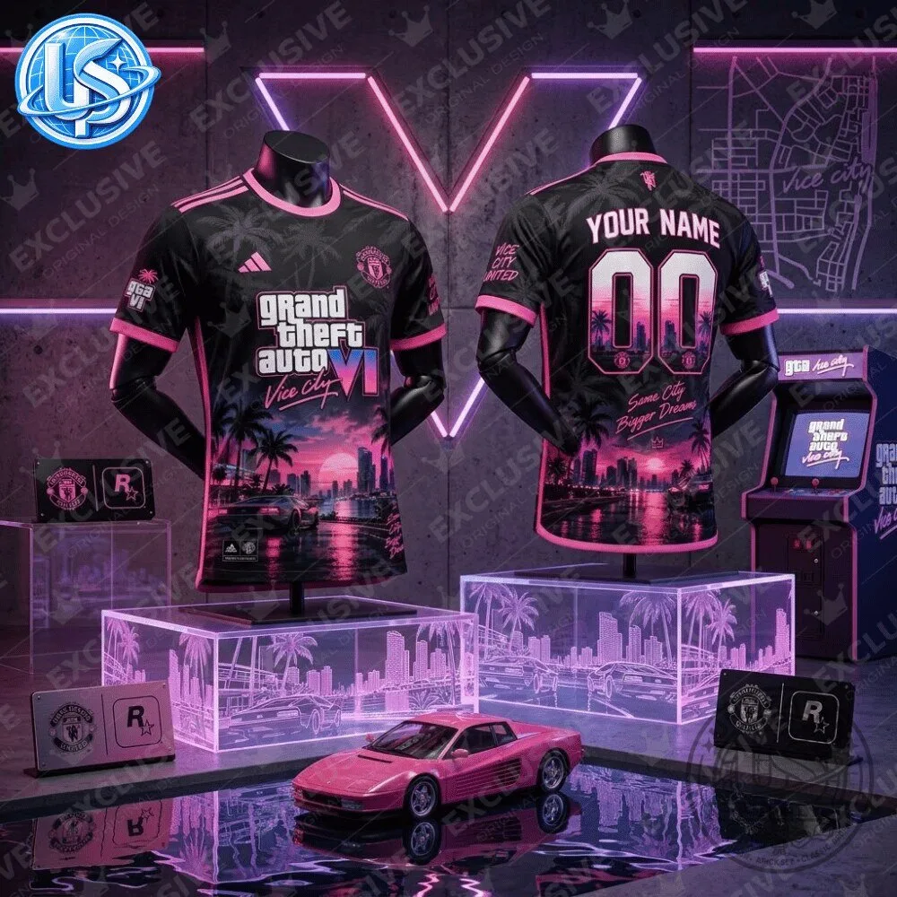 Grand Theft Auto VI GTA 6 Vice City x Manchester United Special Edition Jersey Shirt 10 Grand Theft Auto VI GTA 6 Vice City x Manchester United Special Edition Jersey Shirt