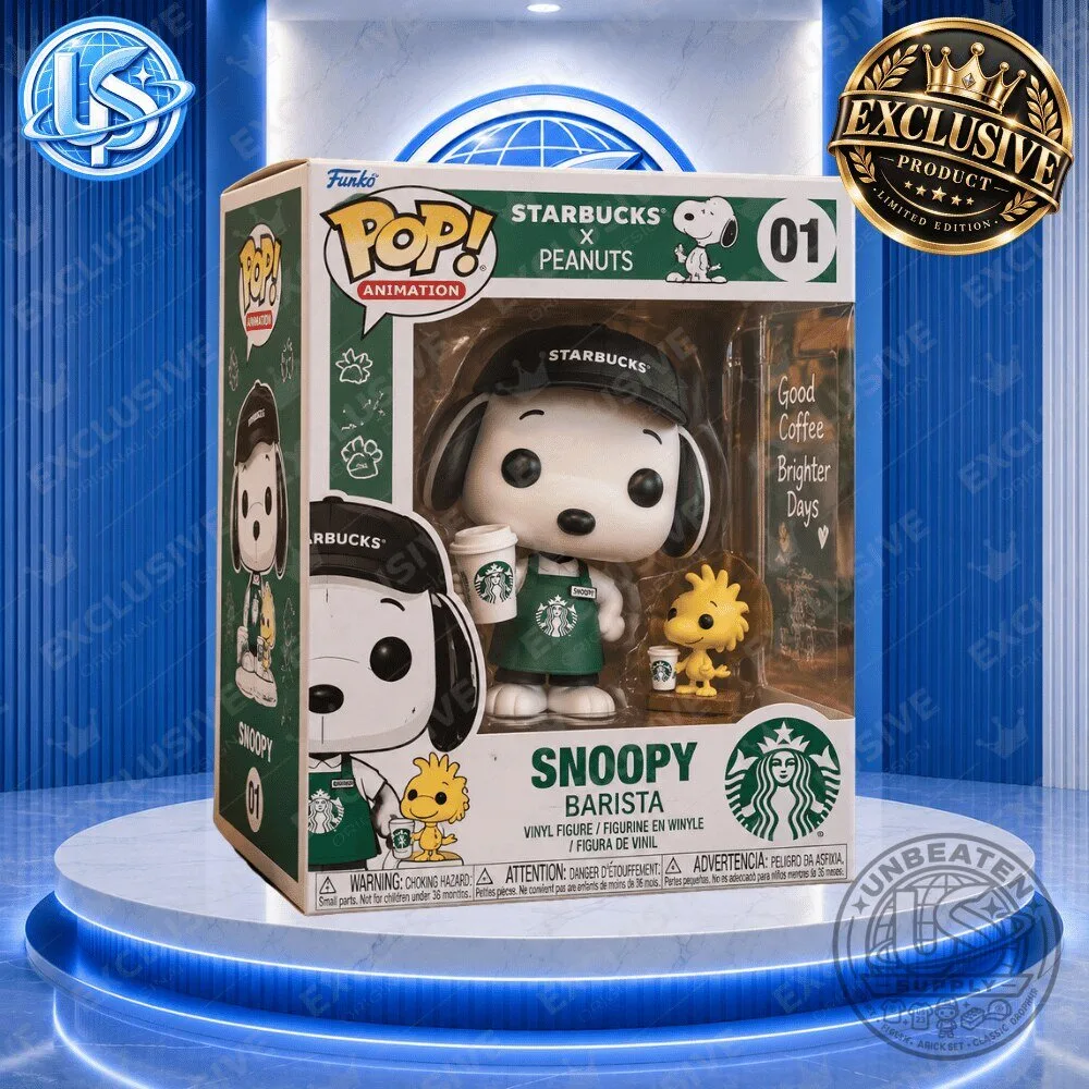 Funko Pop! Animation: Starbucks x Peanuts Snoopy Barista Figure Special Edition 7 Funko Pop! Animation: Starbucks x Peanuts Snoopy Barista Figure Special Edition