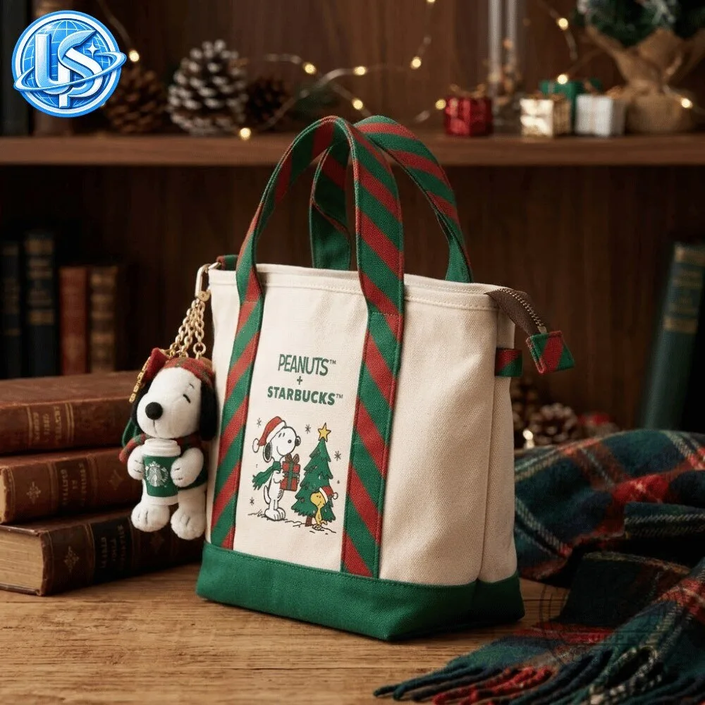 Starbucks x Peanuts Snoopy Christmas Holiday Canvas Tote Bag 2026 Special Edition 8 Starbucks x Peanuts Snoopy Christmas Holiday Canvas Tote Bag 2026 Special Edition