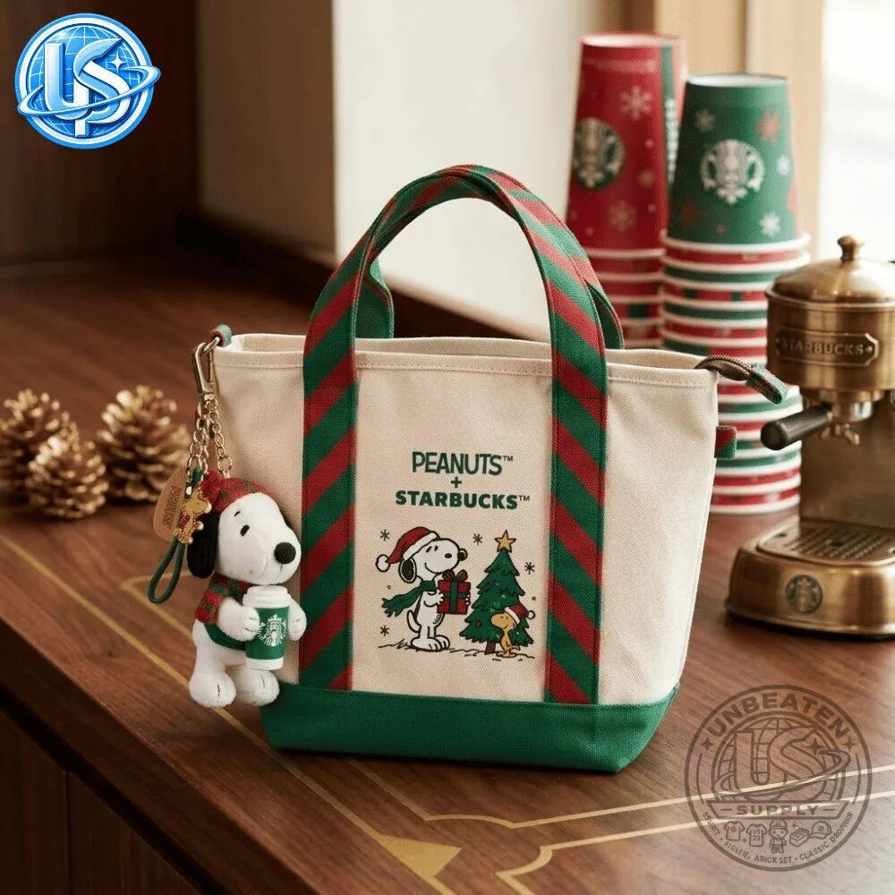 Starbucks x Peanuts Snoopy Christmas Holiday Canvas Tote Bag 2026 Special Edition 9 Starbucks x Peanuts Snoopy Christmas Holiday Canvas Tote Bag 2026 Special Edition