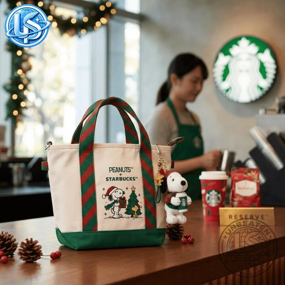 Starbucks x Peanuts Snoopy Christmas Holiday Canvas Tote Bag 2026 Special Edition 11 Starbucks x Peanuts Snoopy Christmas Holiday Canvas Tote Bag 2026 Special Edition