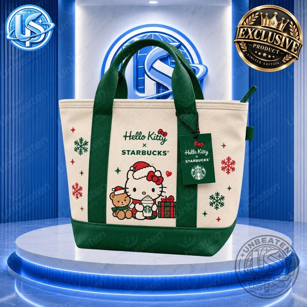 Starbucks x Hello Kitty Christmas Holiday Canvas Tote Bag 2026 Special Edition