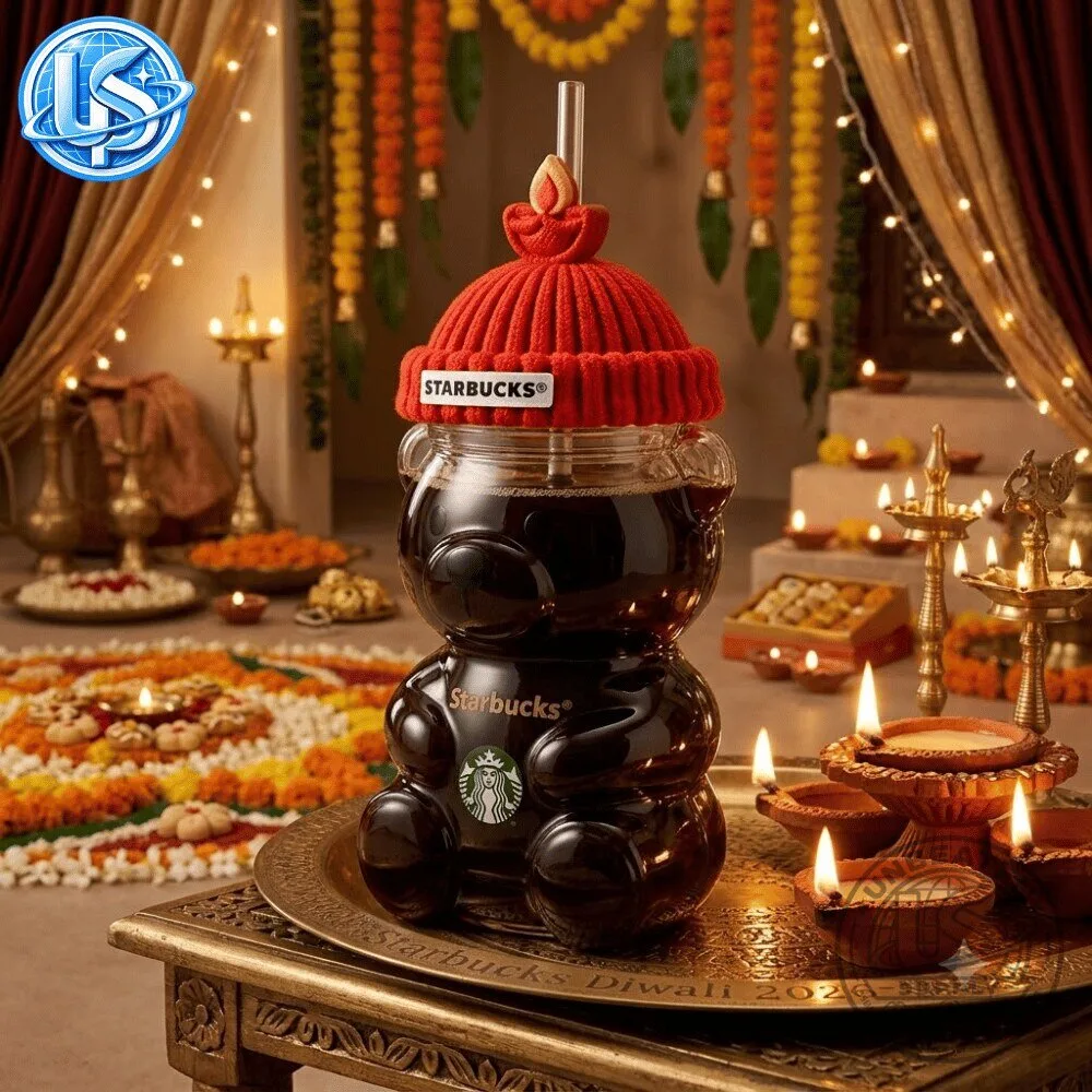 Starbucks Diwali 2026 Bearista Glass Cold Cup 12 Starbucks Diwali 2026 Bearista Glass Cold Cup