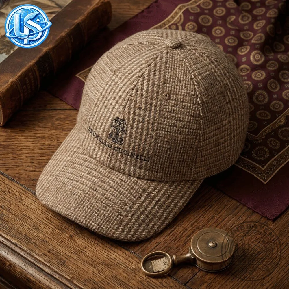 Erling Haaland x Brunello Cucinelli Checked Cap 8 Erling Haaland x Brunello Cucinelli Checked Cap