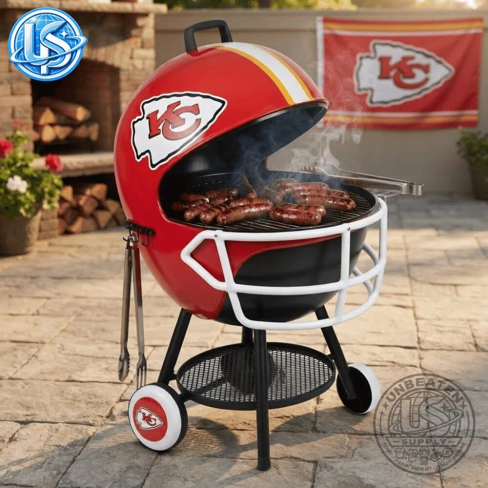 Kansas City Chiefs Football Helmet BBQ Grill Special Edition 9 Kansas City Chiefs Football Helmet BBQ Grill Special Edition