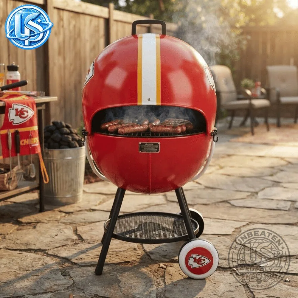 Kansas City Chiefs Football Helmet BBQ Grill Special Edition 13 Kansas City Chiefs Football Helmet BBQ Grill Special Edition
