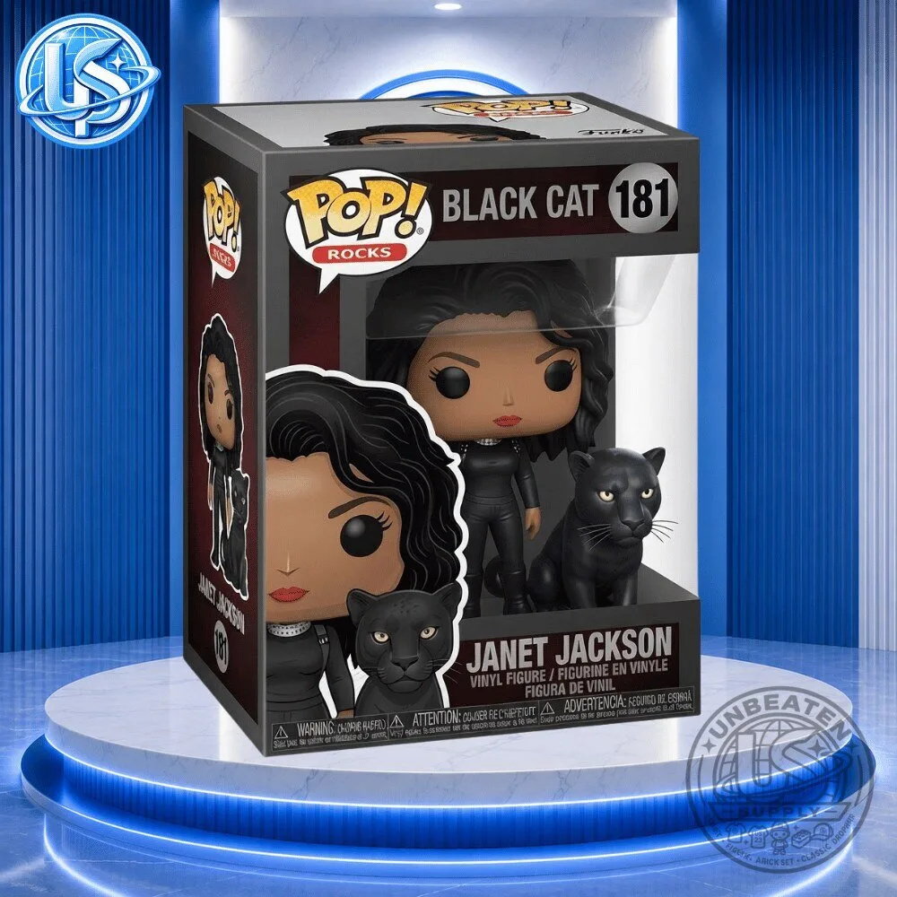 "Collect the Iconic Funko Pop! Rocks Janet Jackson Black Cat Figure" 3 Funko Pop! Rocks Janet Jackson Black Cat Figure