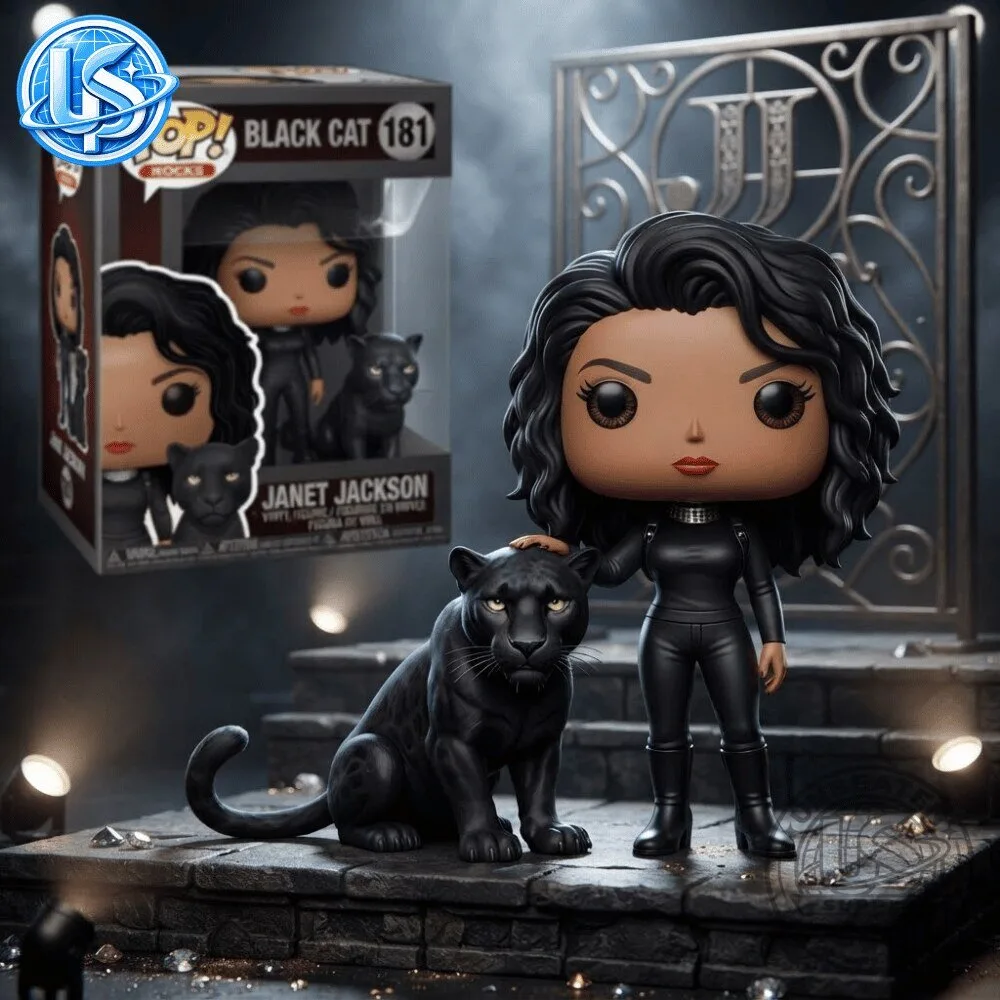 Funko Pop! Rocks Janet Jackson Black Cat Figure 8 Funko Pop! Rocks Janet Jackson Black Cat Figure