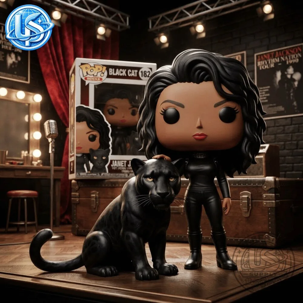 Funko Pop! Rocks Janet Jackson Black Cat Figure 9 Funko Pop! Rocks Janet Jackson Black Cat Figure