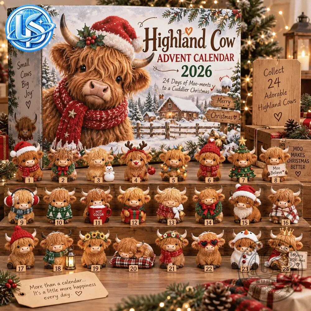 Highland Cow Advent Calendar 2026 Special Christmas Edition