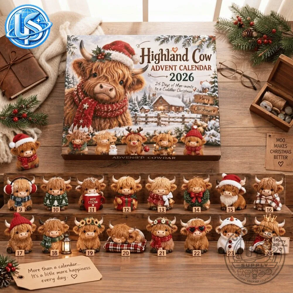 Highland Cow Advent Calendar 2026 Special Christmas Edition