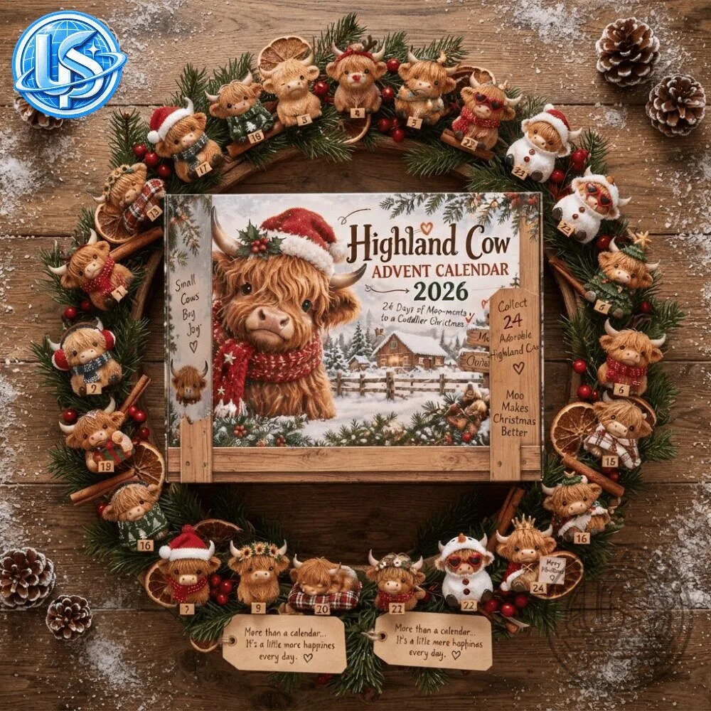Highland Cow Advent Calendar 2026 Special Christmas Edition