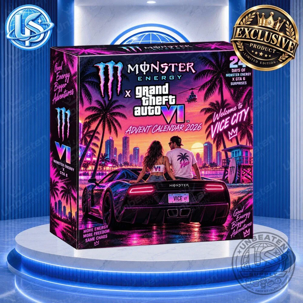 "Unlock GTA 6 Surprises: Monster Energy Vice City Advent Calendar" 22 Monster Energy x Grand Theft Auto VI GTA 6 Vice City Advent Calendar Special Edition