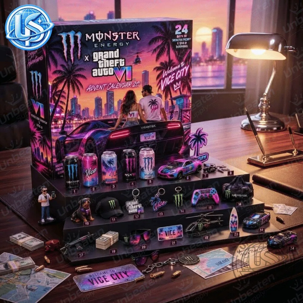 Monster Energy x Grand Theft Auto VI GTA 6 Vice City Advent Calendar Special Edition 12 Monster Energy x Grand Theft Auto VI GTA 6 Vice City Advent Calendar Special Edition