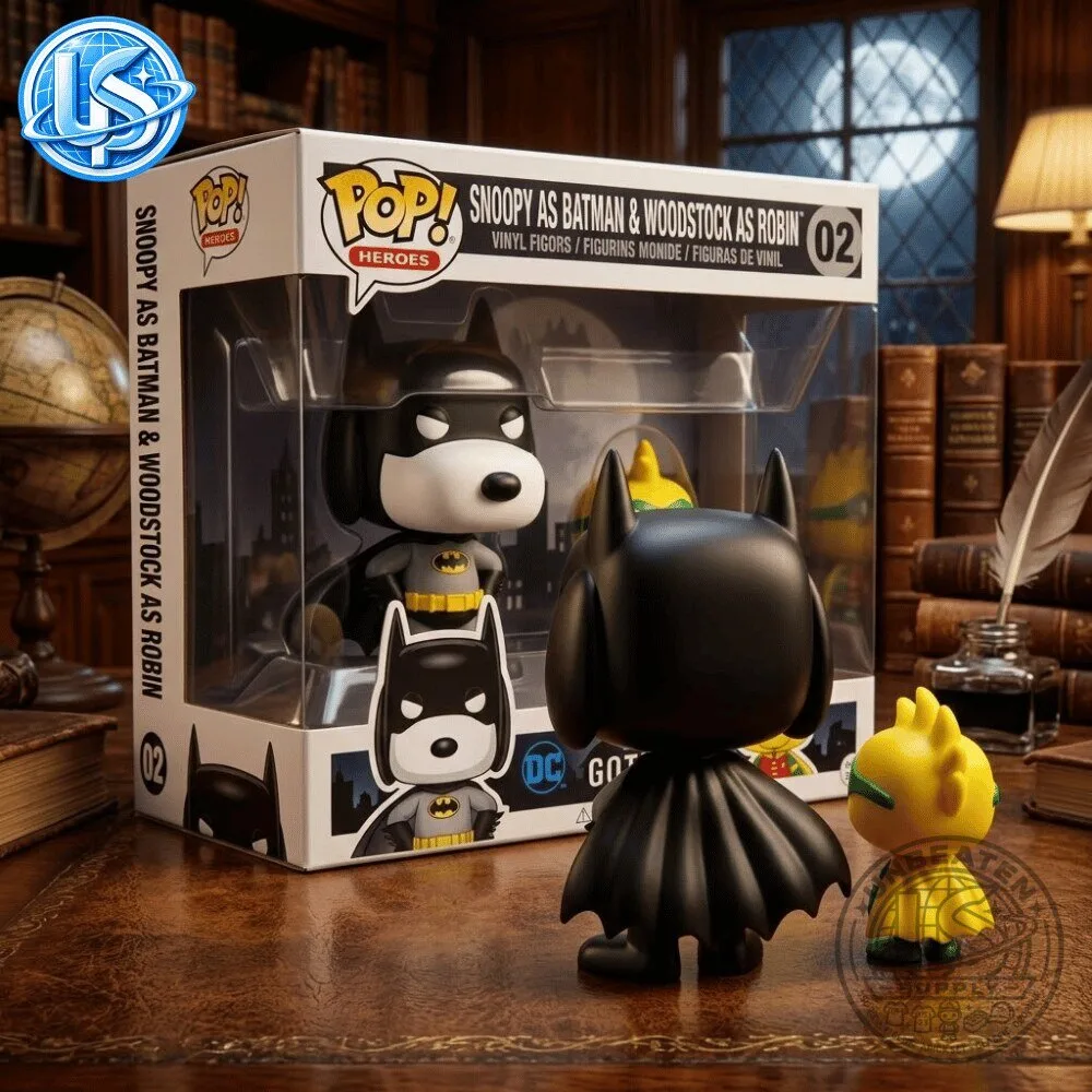 Funko Pop! Heros Gotham Snoopy as Batman & Woodstock as Robin Figures 9 Funko Pop! Heros Gotham Snoopy as Batman & Woodstock as Robin Figures