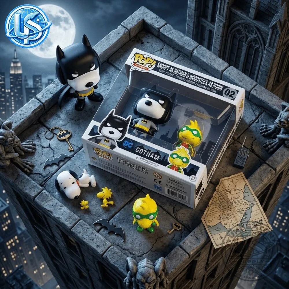 Funko Pop! Heros Gotham Snoopy as Batman & Woodstock as Robin Figures 11 Funko Pop! Heros Gotham Snoopy as Batman & Woodstock as Robin Figures