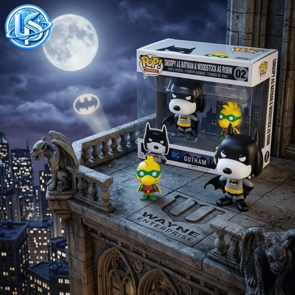 Funko Pop! Heros Gotham Snoopy as Batman & Woodstock as Robin Figures 12 Funko Pop! Heros Gotham Snoopy as Batman & Woodstock as Robin Figures