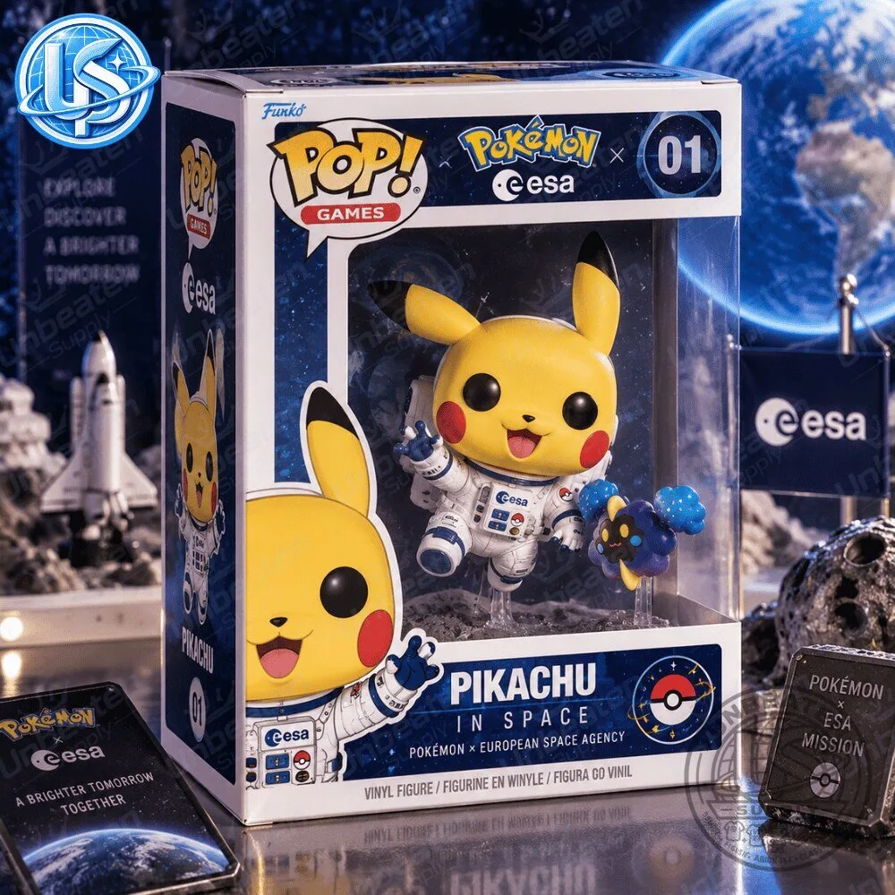 Funko Pop! Games: Pokemon x ESA (European Space Agency) Pikachu In Space Figure Special Edition 12 Funko Pop! Games: Pokemon x ESA (European Space Agency) Pikachu In Space Figure Special Edition