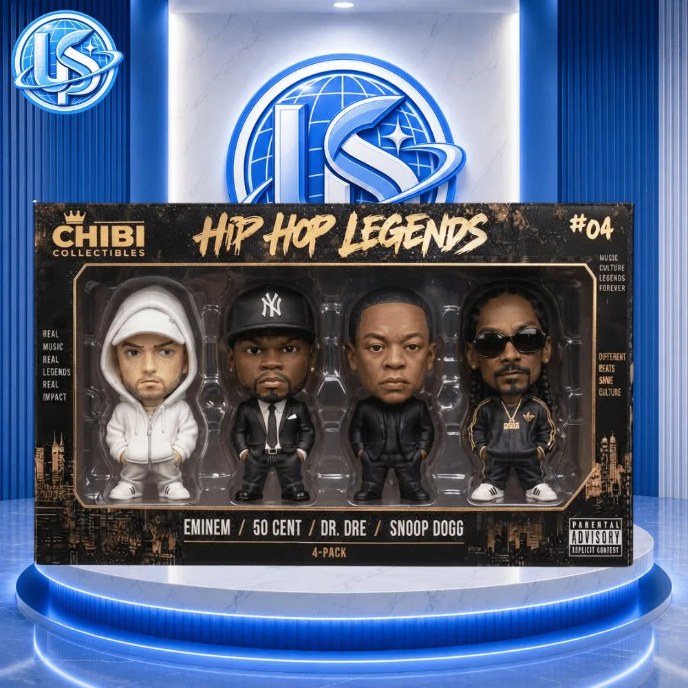 Chibi Collectibles Hip Hop Legends Eminem, 50 Cent, Dr. Dre & Snoop Dogg Figures