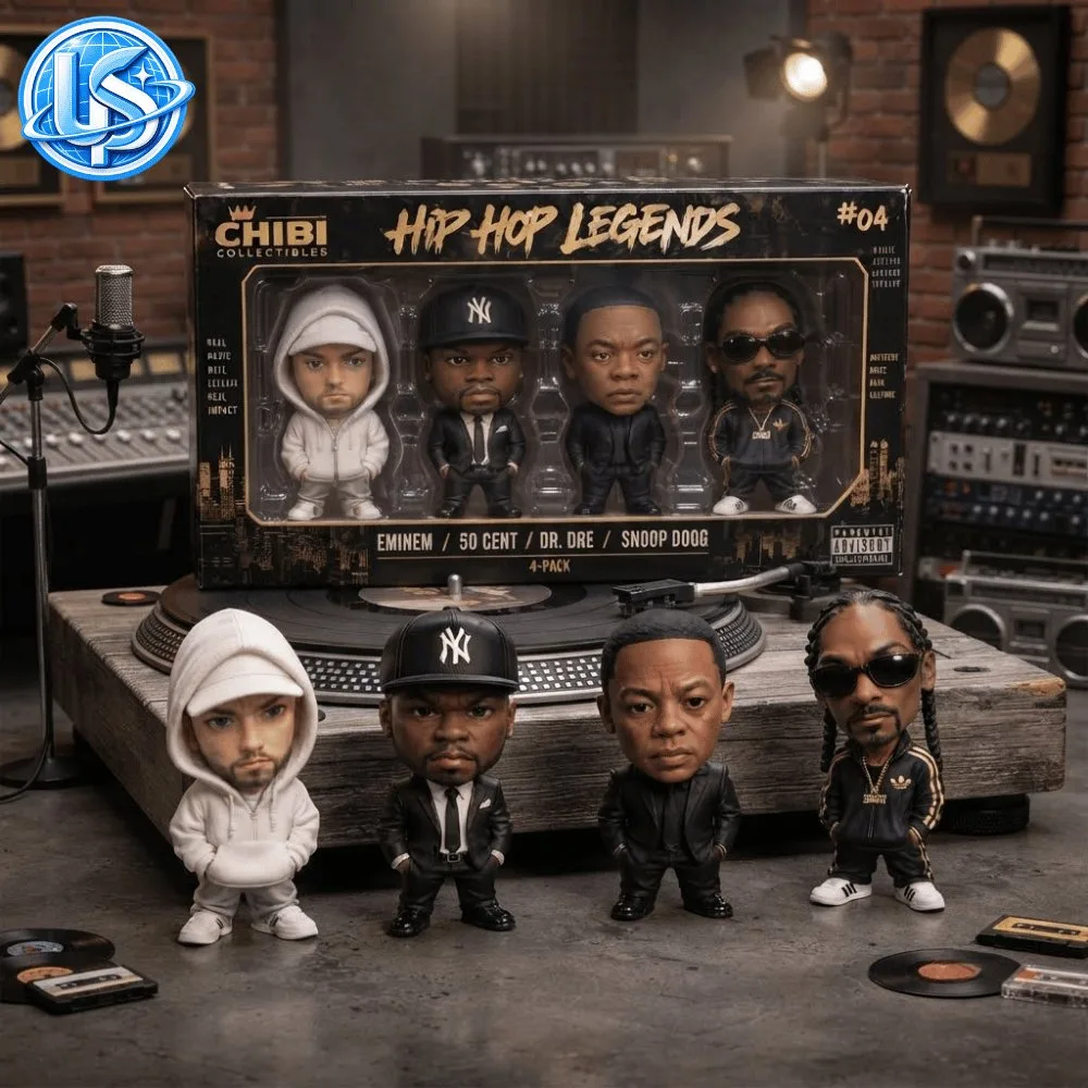Chibi Collectibles Hip Hop Legends Eminem, 50 Cent, Dr. Dre & Snoop Dogg Figures 10 Chibi Collectibles Hip Hop Legends Eminem, 50 Cent, Dr. Dre & Snoop Dogg Figures