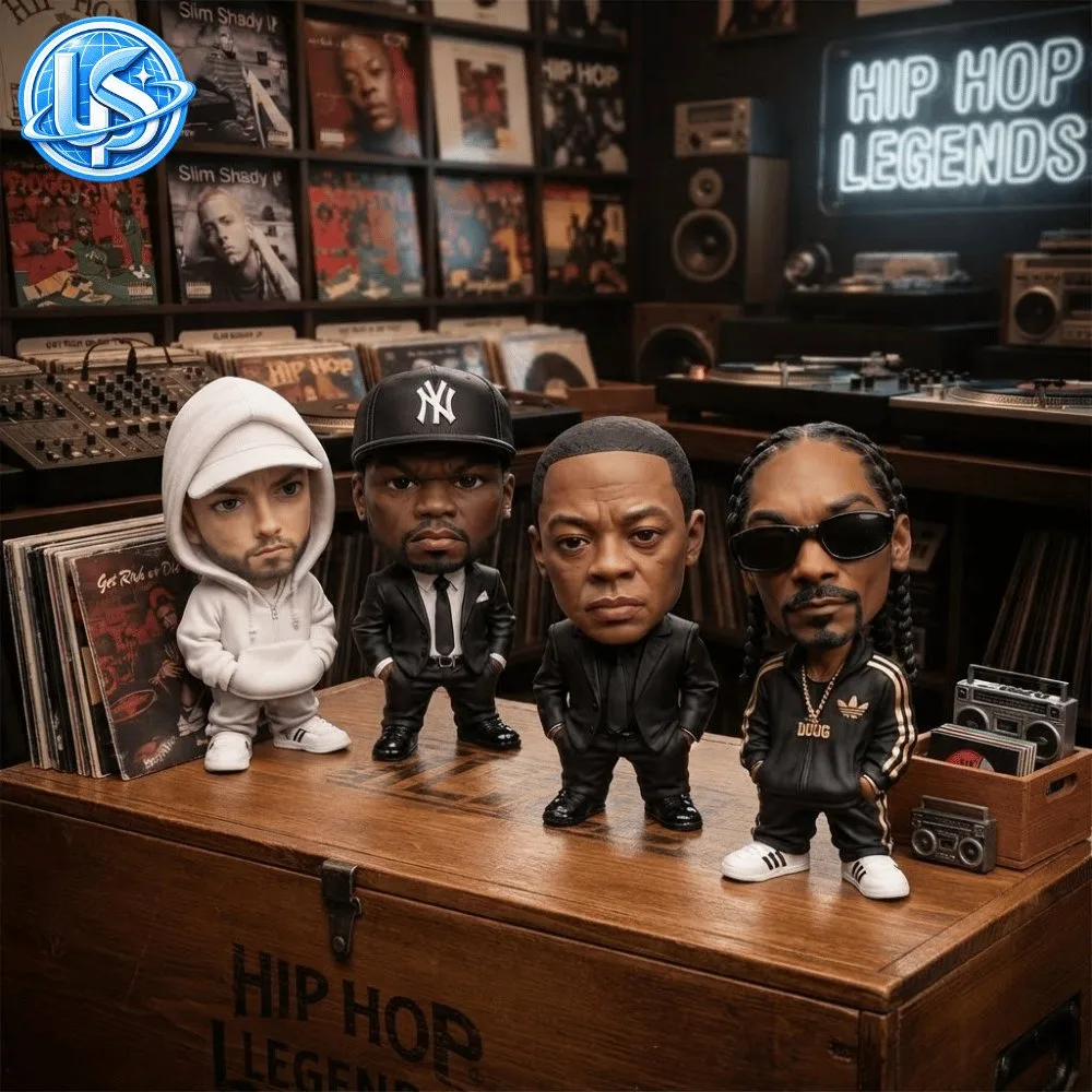 Chibi Collectibles Hip Hop Legends Eminem, 50 Cent, Dr. Dre & Snoop Dogg Figures 11 Chibi Collectibles Hip Hop Legends Eminem, 50 Cent, Dr. Dre & Snoop Dogg Figures