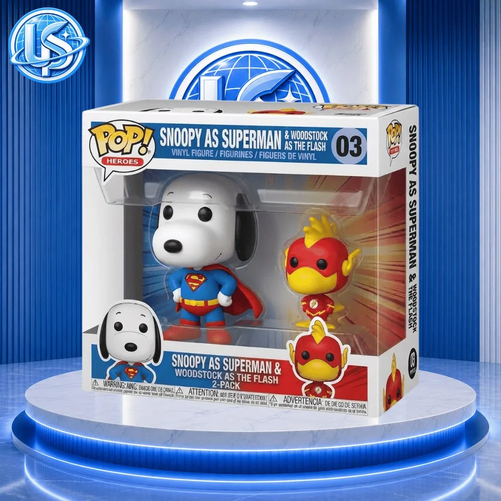 Funko Pop! Heroes 2-pack Snoopy as Superman & Woodstock as The Flash Figure