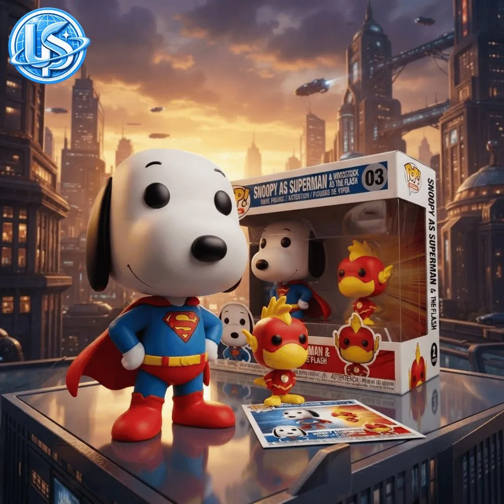 Funko Pop! Heroes 2-pack Snoopy as Superman & Woodstock as The Flash Figure 8 Funko Pop! Heroes 2-pack Snoopy as Superman & Woodstock as The Flash Figure