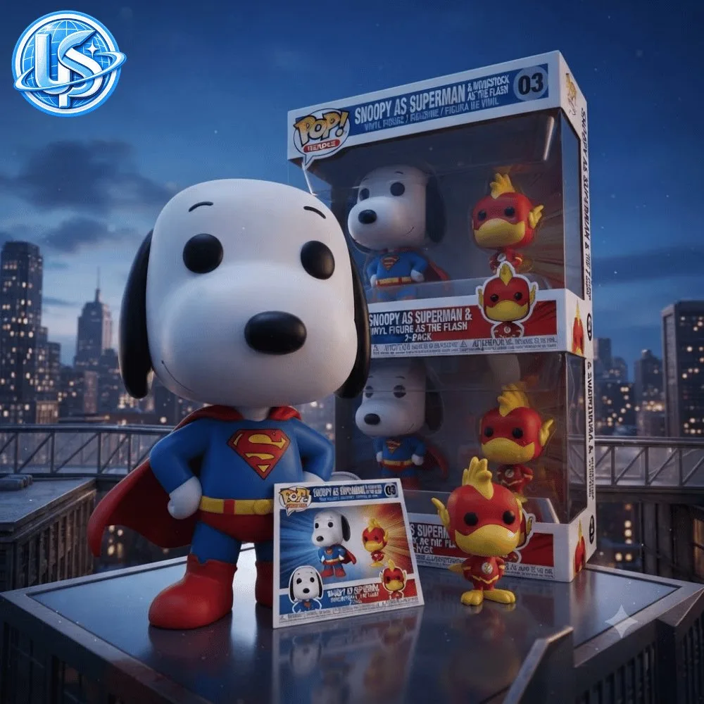 Funko Pop! Heroes 2-pack Snoopy as Superman & Woodstock as The Flash Figure 9 Funko Pop! Heroes 2-pack Snoopy as Superman & Woodstock as The Flash Figure