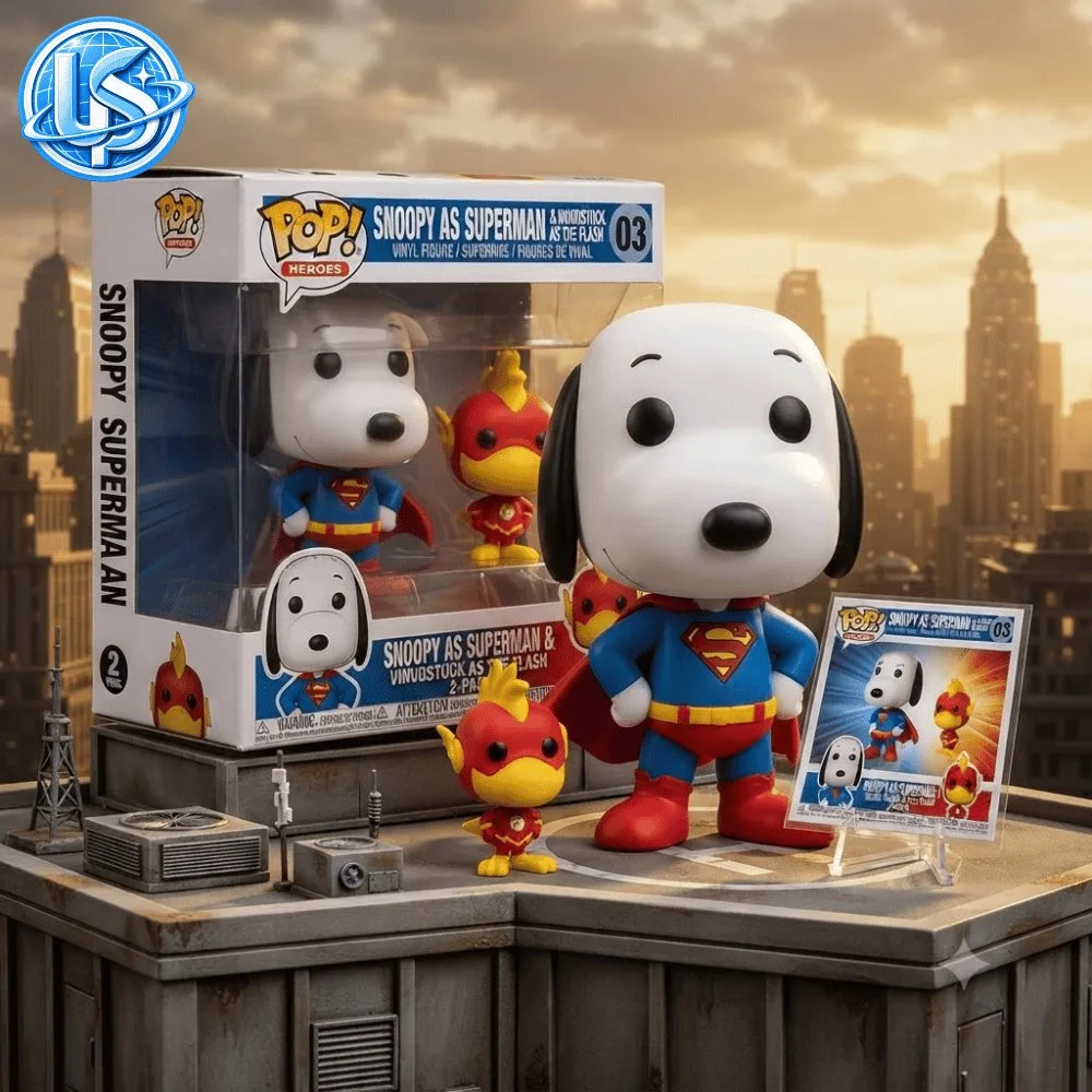 Funko Pop! Heroes 2-pack Snoopy as Superman & Woodstock as The Flash Figure 12 Funko Pop! Heroes 2-pack Snoopy as Superman & Woodstock as The Flash Figure