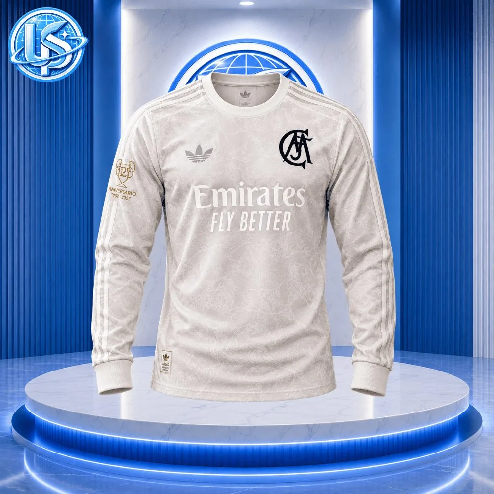 Real Madrid 125th Anniversary 1902–2027 Special Long Sleeve Jersey Shirt