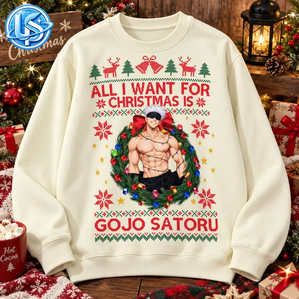 Jujutsu Kaisen ALL I WANT FOR CHRISTMAS IS GOJO SATORU Special Sweatshirt 8 Jujutsu Kaisen ALL I WANT FOR CHRISTMAS IS GOJO SATORU Special Sweatshirt