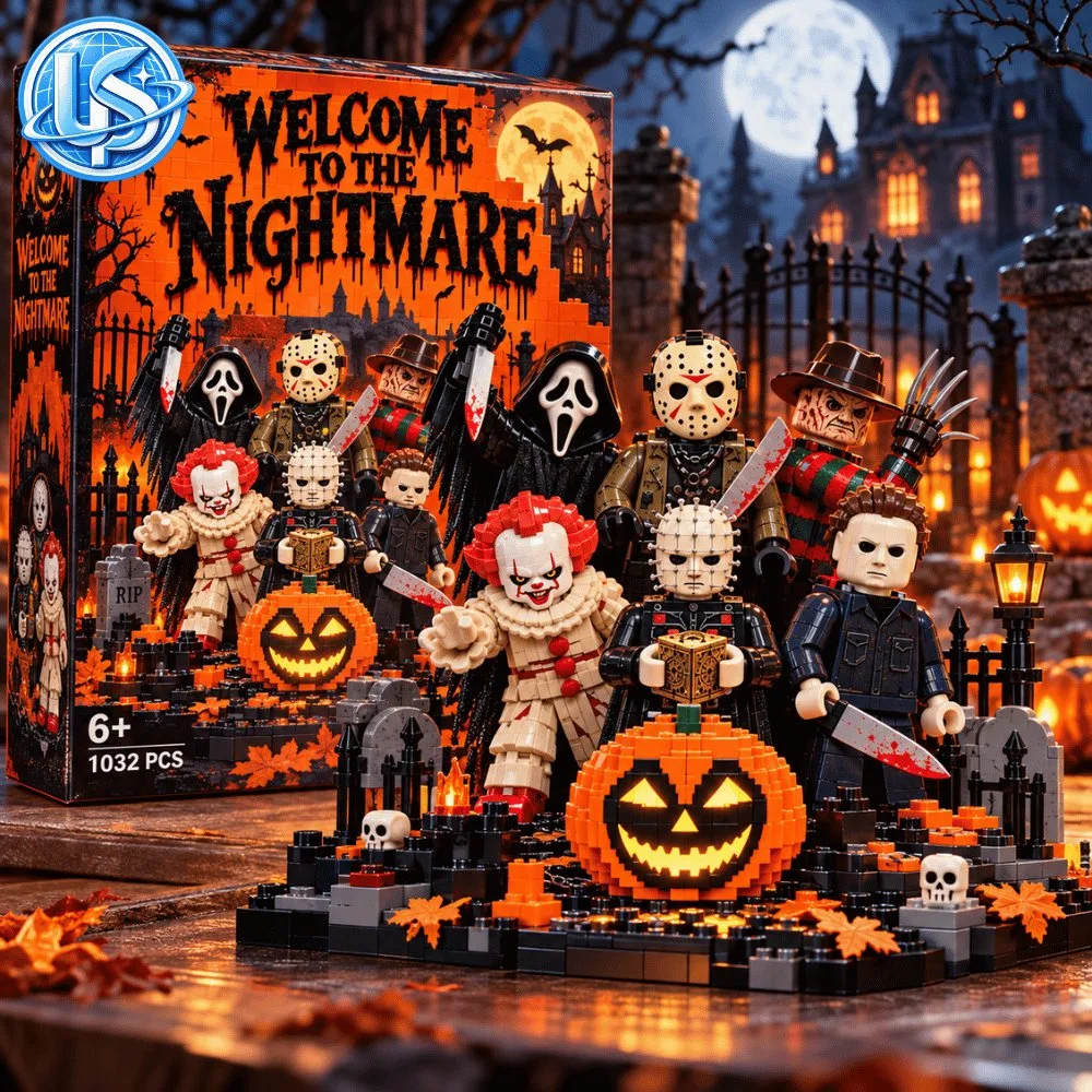 Welcome to the Nightmare Halloween Themed Building Block Set 8 Welcome to the Nightmare Halloween Themed Building Block Set 22