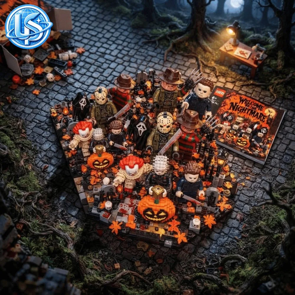 Welcome to the Nightmare Halloween Themed Building Block Set 10 Welcome to the Nightmare Halloween Themed Building Block Set