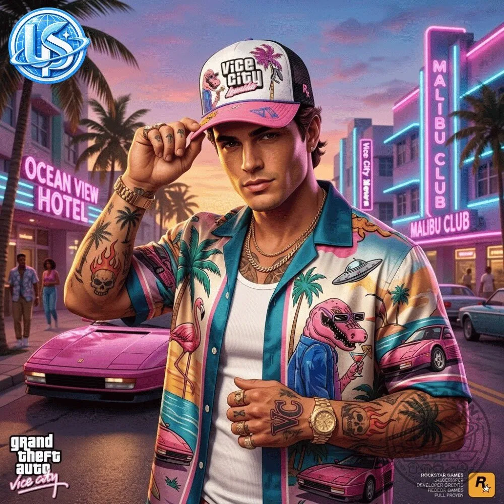 Rockstar x GTA 6 Vice City Grand Theft Auto VI: The Goodtime State Leonida Hat 2026 19 Rockstar x GTA 6 Vice City Grand Theft Auto VI: The Goodtime State Leonida Hat 2026