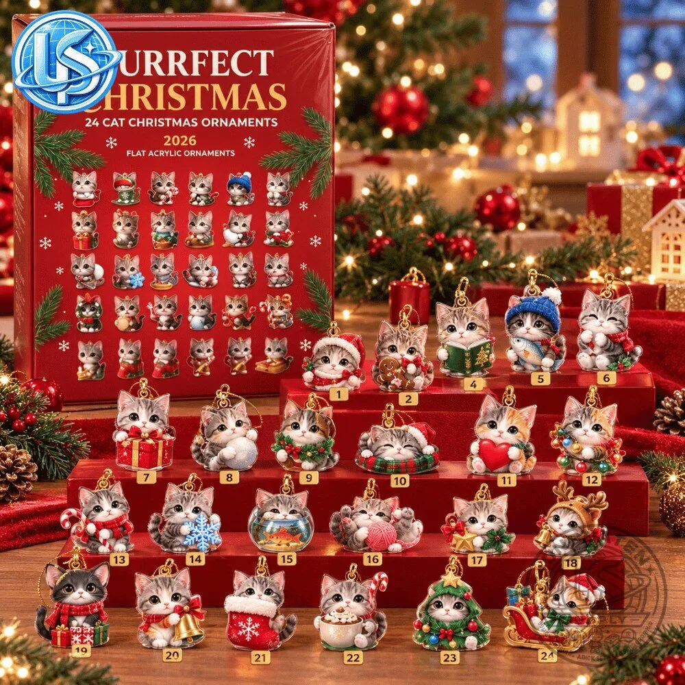 Purrfect Christmas 24 Cat Christmas Ornaments Advent Calendar 2026