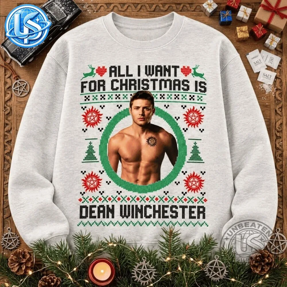 Supernatural All I Want For Christmas Is Dean Winchester Christmas Sweatshirt 8 Supernatural All I Want For Christmas Is Dean Winchester Christmas Sweatshirt