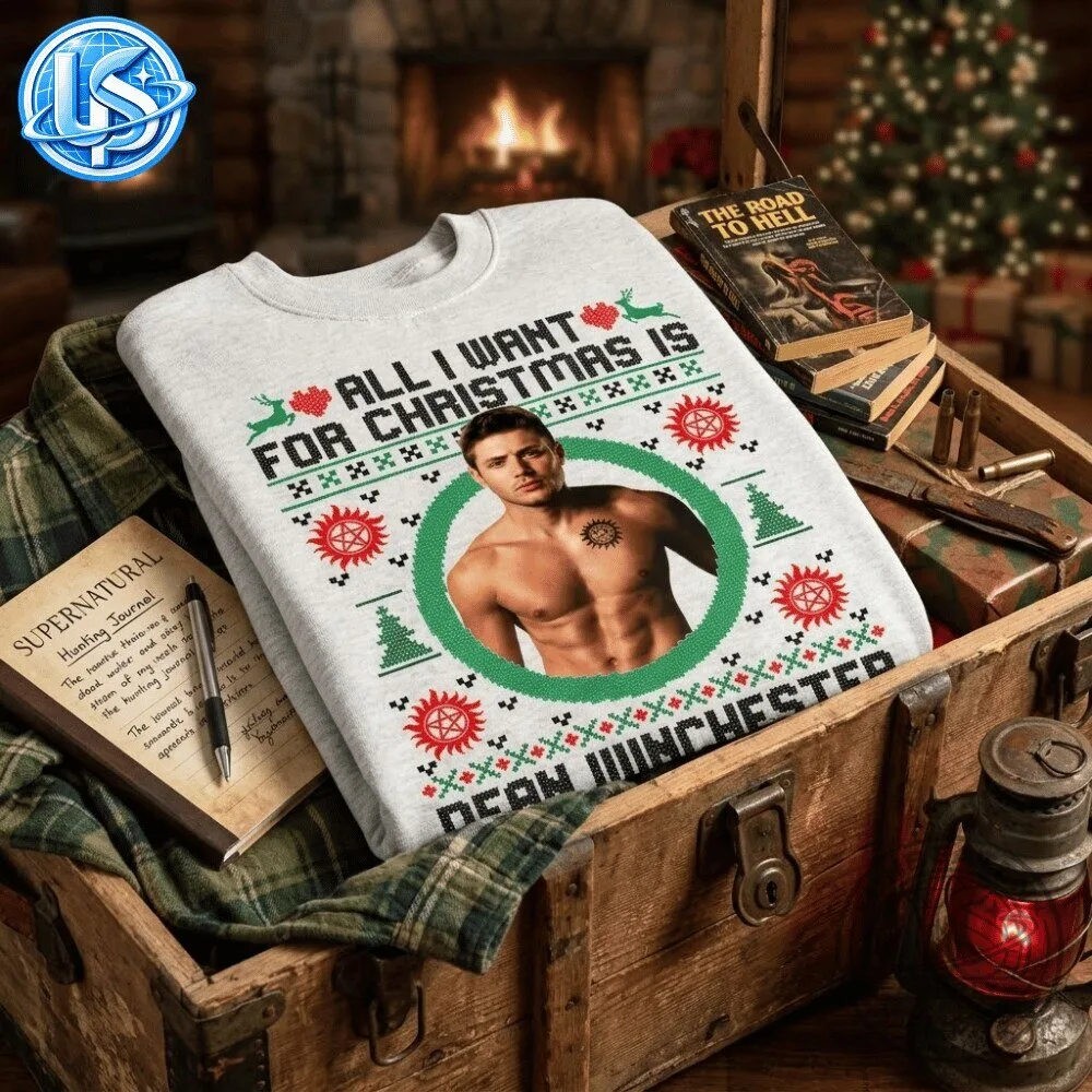 Supernatural All I Want For Christmas Is Dean Winchester Christmas Sweatshirt 10 Supernatural All I Want For Christmas Is Dean Winchester Christmas Sweatshirt