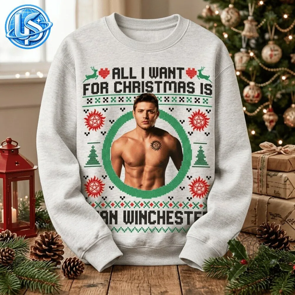 Supernatural All I Want For Christmas Is Dean Winchester Christmas Sweatshirt 11 Supernatural All I Want For Christmas Is Dean Winchester Christmas Sweatshirt