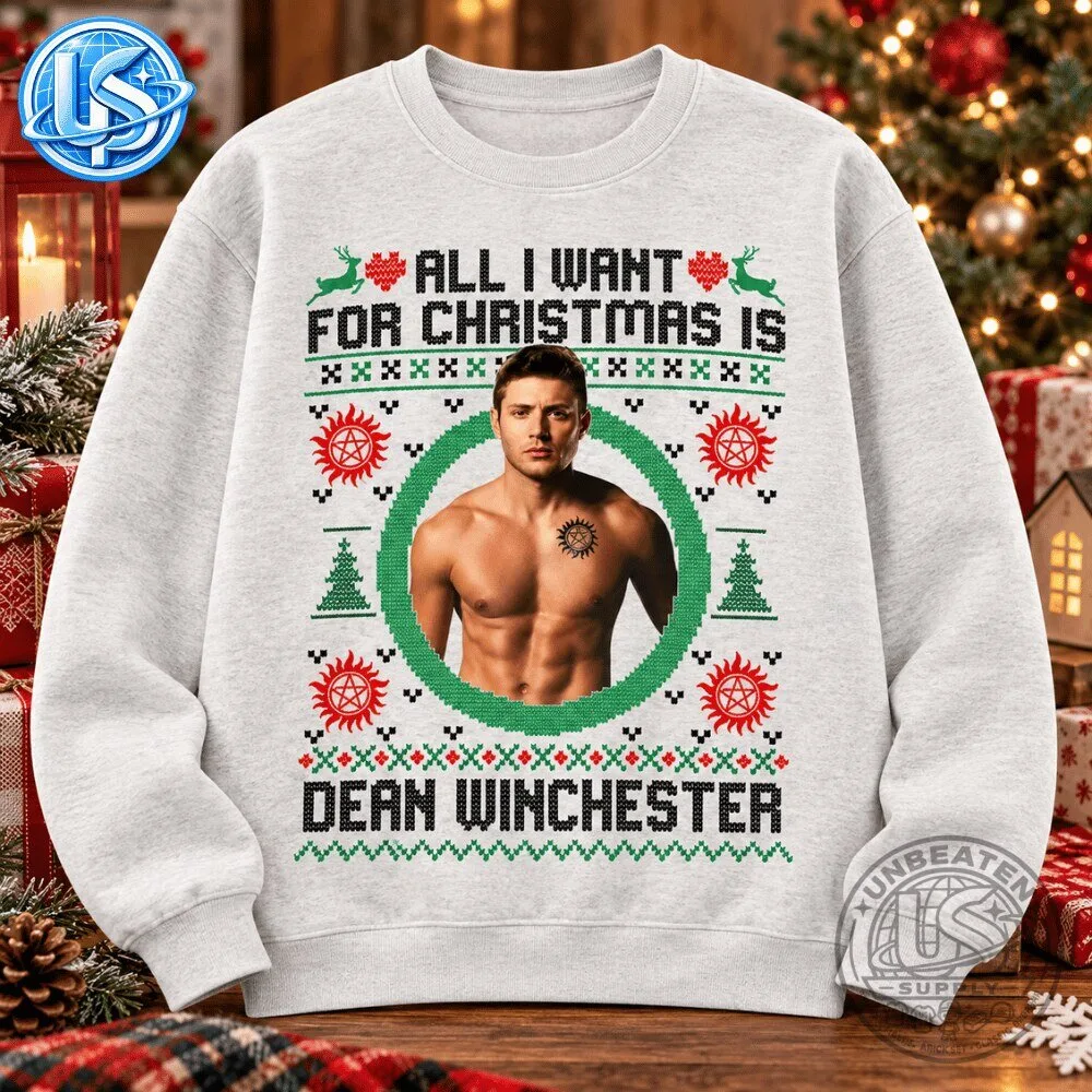 Supernatural All I Want For Christmas Is Dean Winchester Christmas Sweatshirt 13 Supernatural All I Want For Christmas Is Dean Winchester Christmas Sweatshirt
