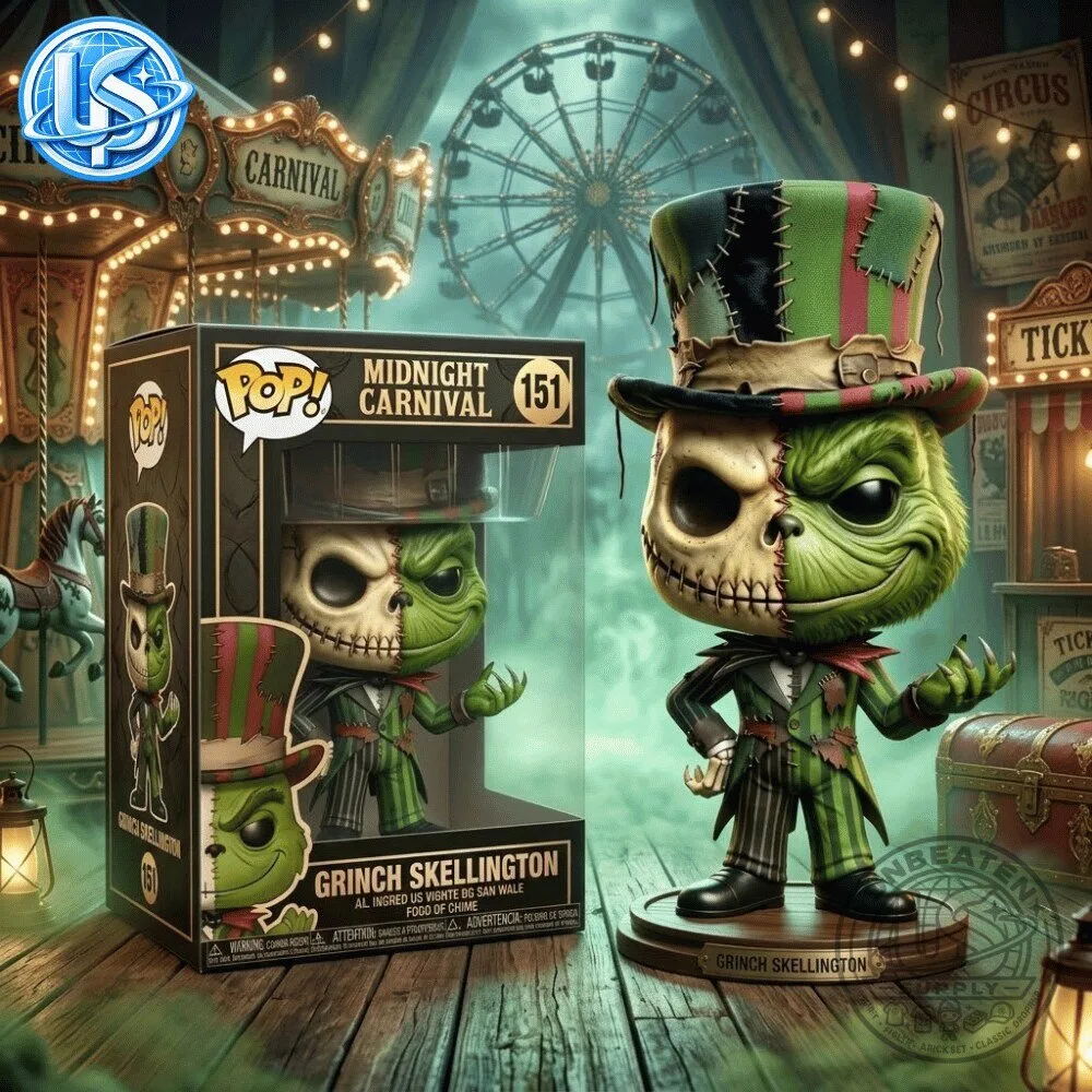 Funko Pop The Nightmare Before Christmas Midnight Carnival Grinch Skellington Figure 8 Funko Pop The Nightmare Before Christmas Midnight Carnival Grinch Skellington Figure