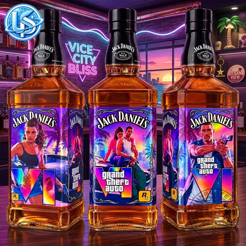 Jack Daniel's x Grand Theft Auto VI (GTA VI) Vice City Whiskey Decanter Bottle Special Edition 8 Jack Daniel's x Grand Theft Auto VI (GTA VI) Vice City Whiskey Decanter Bottle Special Edition