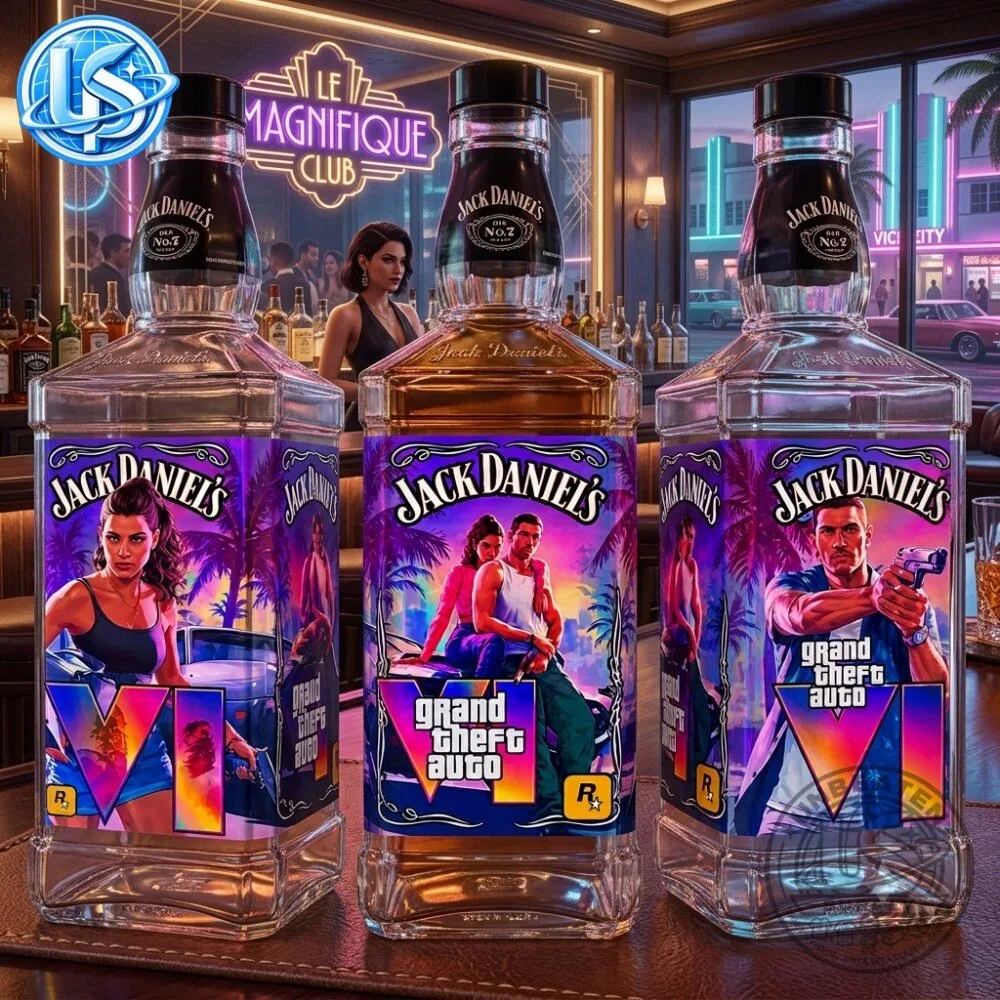 Jack Daniel's x Grand Theft Auto VI (GTA VI) Vice City Whiskey Decanter Bottle Special Edition 9 Jack Daniel's x Grand Theft Auto VI (GTA VI) Vice City Whiskey Decanter Bottle Special Edition