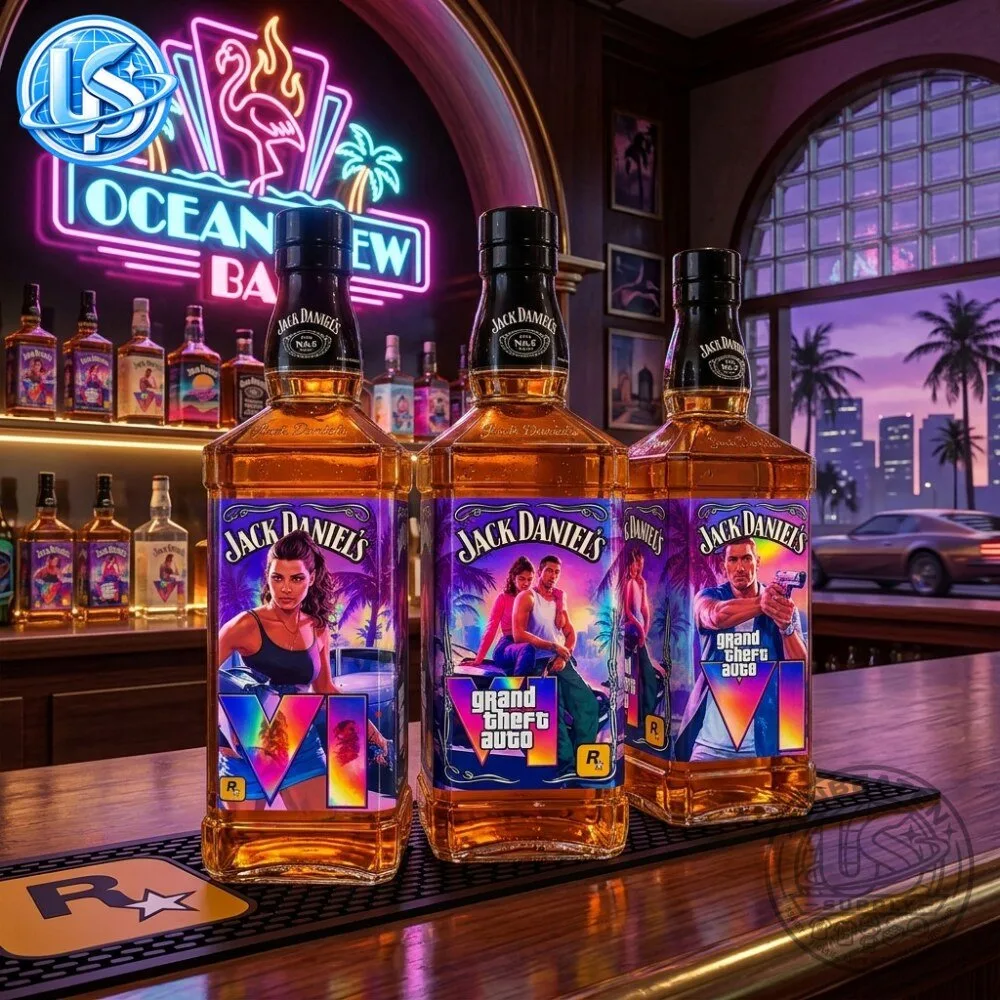 Jack Daniel's x Grand Theft Auto VI (GTA VI) Vice City Whiskey Decanter Bottle Special Edition 10 Jack Daniel's x Grand Theft Auto VI (GTA VI) Vice City Whiskey Decanter Bottle Special Edition