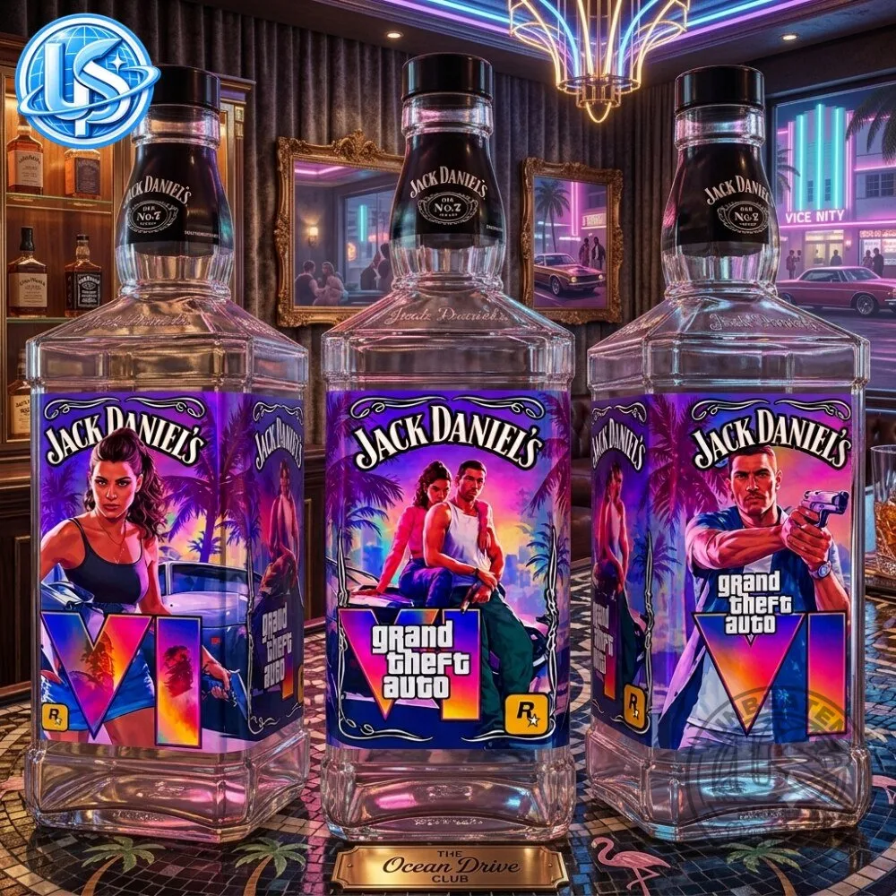Jack Daniel's x Grand Theft Auto VI (GTA VI) Vice City Whiskey Decanter Bottle Special Edition 11 Jack Daniel's x Grand Theft Auto VI (GTA VI) Vice City Whiskey Decanter Bottle Special Edition