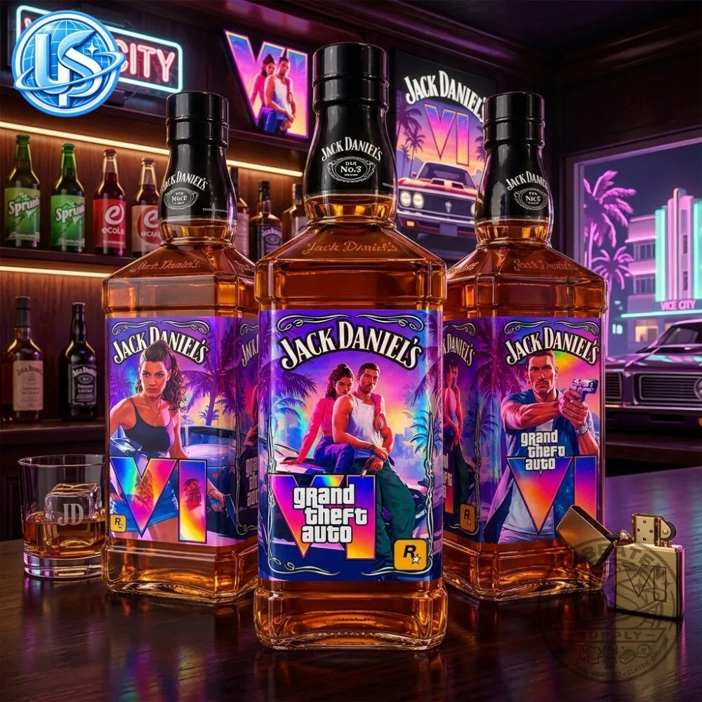Jack Daniel's x Grand Theft Auto VI (GTA VI) Vice City Whiskey Decanter Bottle Special Edition 13 Jack Daniel's x Grand Theft Auto VI (GTA VI) Vice City Whiskey Decanter Bottle Special Edition