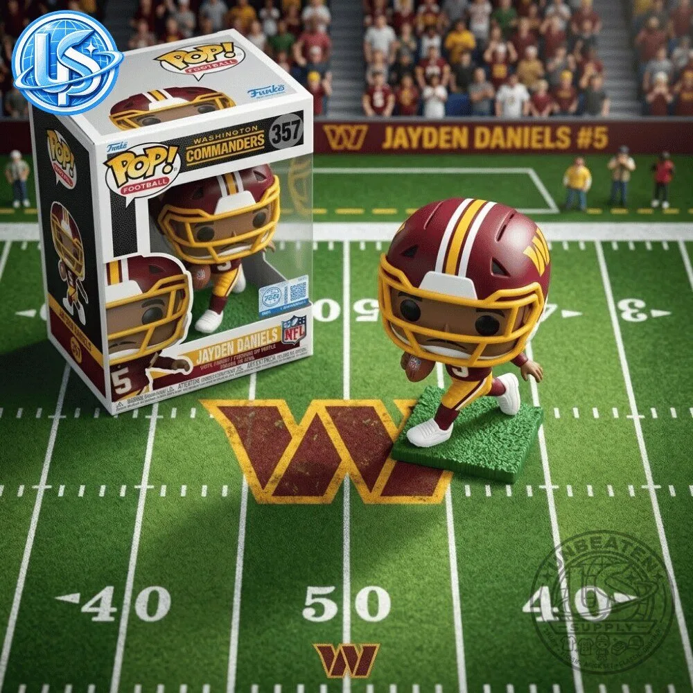 Funko Pop! NFL: Washington Commanders Jayden Daniels Figure 9 Funko Pop! NFL: Washington Commanders Jayden Daniels Figure