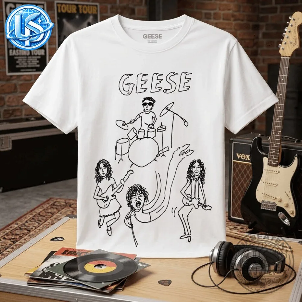 GEESE Shirt Graham Coxon Drawing of Blur T Shirt 9 GEESE Shirt Graham Coxon Drawing of Blur T Shirt