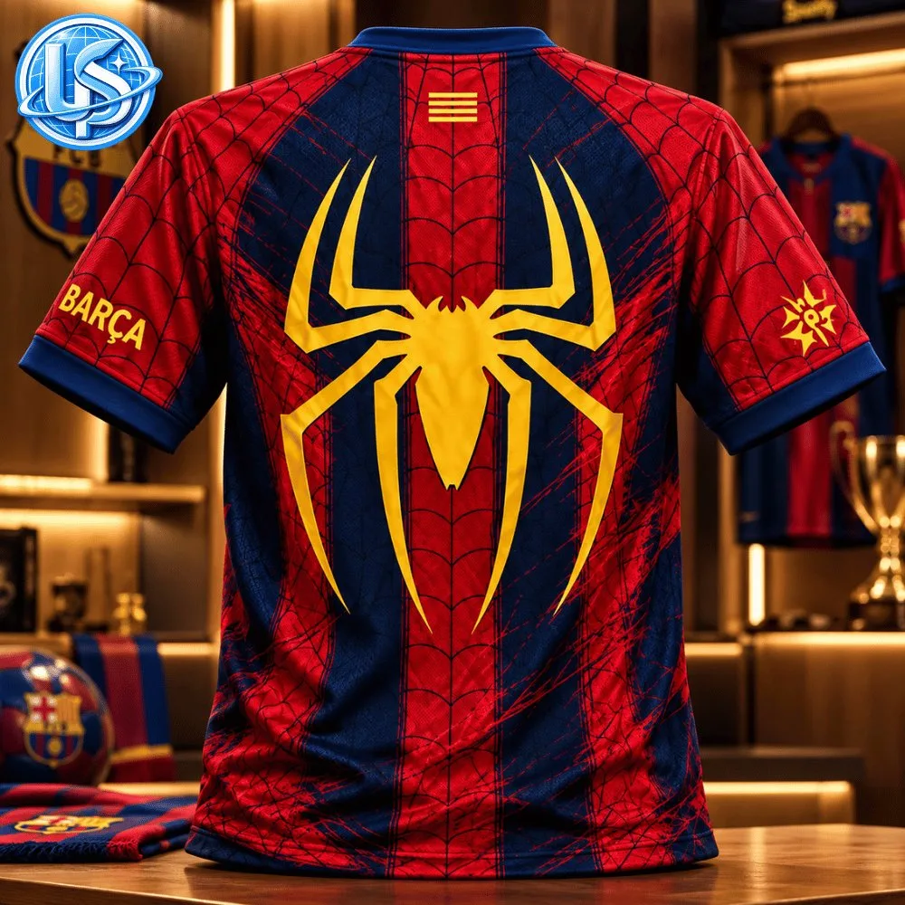 FC Barcelona x Spider-Man x Bull Uniforms Special Jersey Shirt 2026 13 FC Barcelona x Spider-Man x Bull Uniforms Special Jersey Shirt 2026