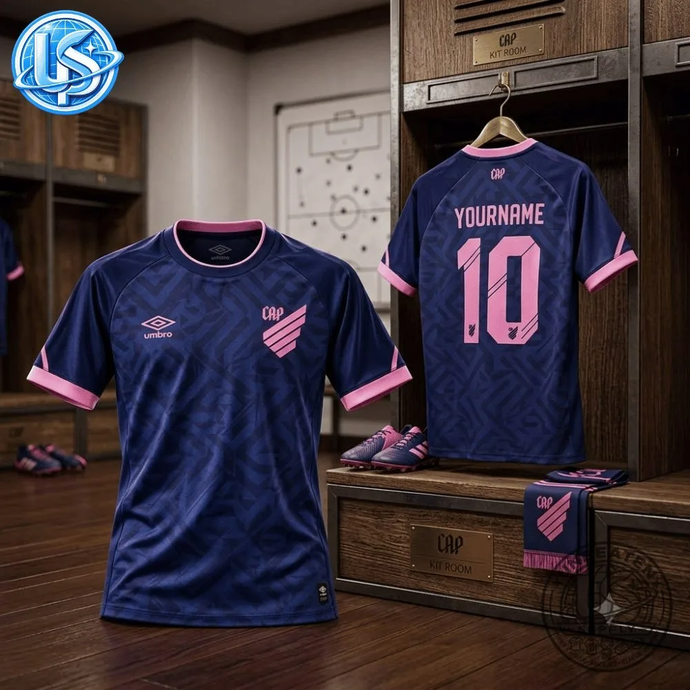 Umbro Athletico Paranaense & Santos 2026 Pink October Kits Jersey Shirt 11 Umbro Athletico Paranaense & Santos 2026 Pink October Kits Jersey Shirt