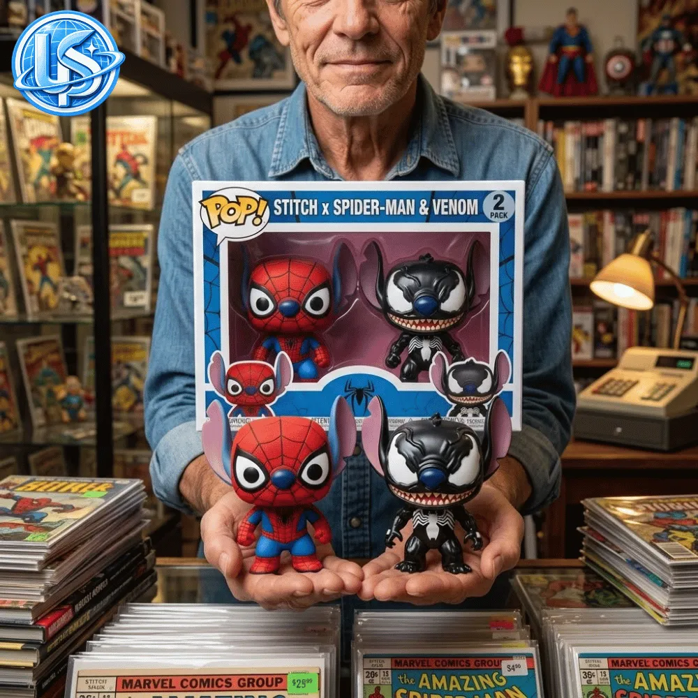 Funko Pop Stitch x Spider-Man & Venom 2 Pack Special Figure 9 Funko Pop Stitch x Spider-Man & Venom 2 Pack Special Figure